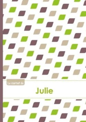 XXX - Le carnet de Julie - Lignes, 96p, A5 - Pe´tales Vert Taupe Gris.