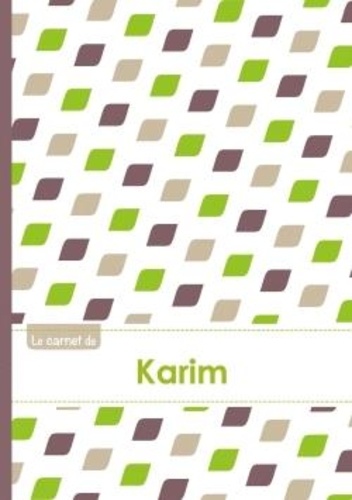  XXX - Le carnet de Karim - Lignes, 96p, A5 - Pe´tales Vert Taupe Gris.