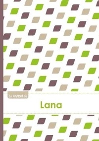  XXX - Le carnet de Lana - Lignes, 96p, A5 - Pe´tales Vert Taupe Gris.