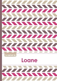  XXX - Le carnet de Loane - Lignes, 96p, A5 - Motifs Violet Gris Taupe.