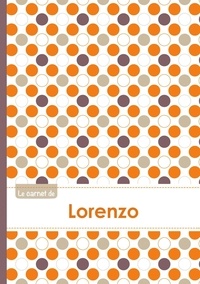  XXX - Le carnet de Lorenzo - Lignes, 96p, A5 - Ronds Orange Gris Violet.