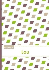  XXX - Le carnet de Lou - Lignes, 96p, A5 - Pe´tales Vert Taupe Gris.