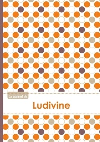  XXX - Le carnet de Ludivine - Lignes, 96p, A5 - Ronds Orange Gris Violet.