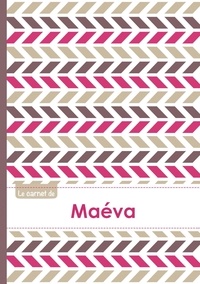  XXX - Le carnet de Maéva - Lignes, 96p, A5 - Motifs Violet Gris Taupe.