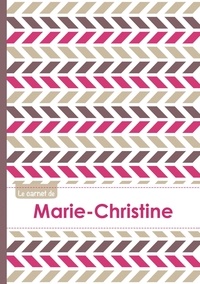  XXX - Le carnet de Marie-Christine - Lignes, 96p, A5 - Motifs Violet Gris Taupe.