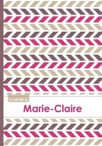  XXX - Le carnet de Marie-Claire - Lignes, 96p, A5 - Motifs Violet Gris Taupe.
