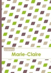  XXX - Le carnet de Marie-Claire - Lignes, 96p, A5 - Pe´tales Vert Taupe Gris.