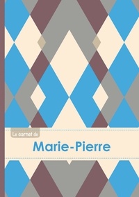  XXX - Le carnet de Marie-Pierre - Lignes, 96p, A5 - Jacquard Bleu Gris Taupe.