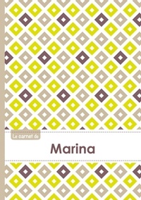  XXX - Le carnet de Marina - Lignes, 96p, A5 - Carré Poussin Gris Taupe.