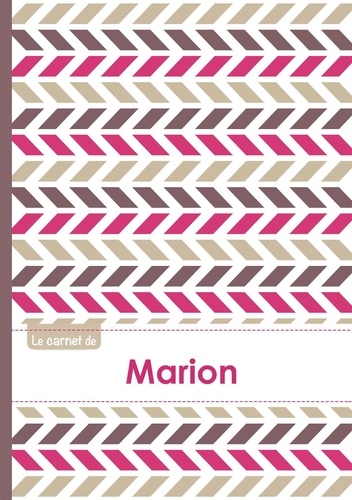  XXX - Le carnet de Marion - Lignes, 96p, A5 - Motifs Violet Gris Taupe.