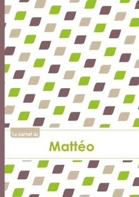  XXX - Le carnet de Mattéo - Lignes, 96p, A5 - Pe´tales Vert Taupe Gris.