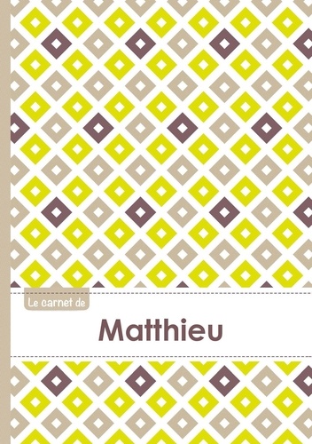  XXX - Le carnet de Matthieu - Lignes, 96p, A5 - Carré Poussin Gris Taupe.