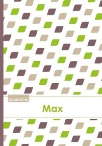  XXX - Le carnet de Max - Lignes, 96p, A5 - Pe´tales Vert Taupe Gris.