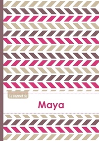  XXX - Le carnet de Maya - Lignes, 96p, A5 - Motifs Violet Gris Taupe.