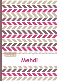  XXX - Le carnet de Mehdi - Lignes, 96p, A5 - Motifs Violet Gris Taupe.