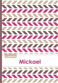 XXX - Le carnet de Mickael - Lignes, 96p, A5 - Motifs Violet Gris Taupe.
