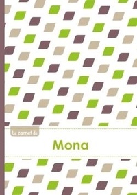  XXX - Le carnet de Mona - Lignes, 96p, A5 - Pe´tales Vert Taupe Gris.