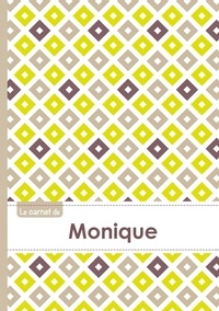  XXX - Le carnet de Monique - Lignes, 96p, A5 - Carré Poussin Gris Taupe.