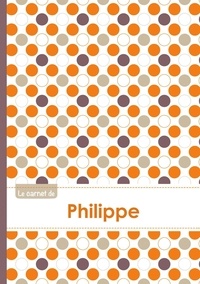  XXX - Le carnet de Philippe - Lignes, 96p, A5 - Ronds Orange Gris Violet.