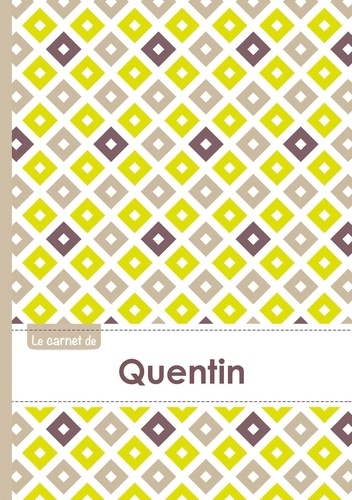  XXX - Le carnet de Quentin - Lignes, 96p, A5 - Carré Poussin Gris Taupe.