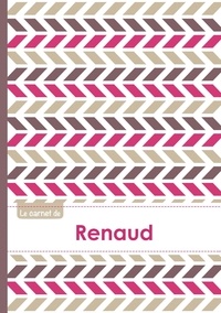  XXX - Le carnet de Renaud - Lignes, 96p, A5 - Motifs Violet Gris Taupe.