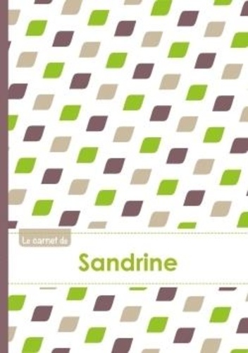  XXX - Le carnet de Sandrine - Lignes, 96p, A5 - Pe´tales Vert Taupe Gris.