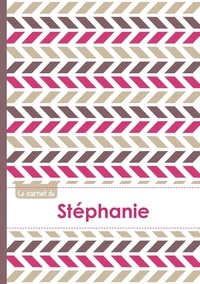  XXX - Le carnet de Stéphanie - Lignes, 96p, A5 - Motifs Violet Gris Taupe.