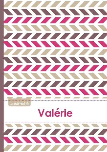  XXX - Le carnet de Valérie - Lignes, 96p, A5 - Motifs Violet Gris Taupe.