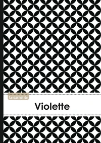Le carnet de Violette - Lignes, 96p, A5 - Ronds Noir et Blanc