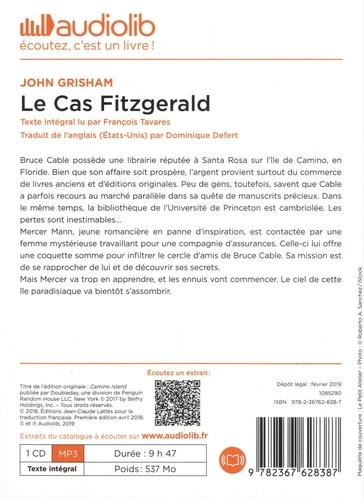 Le cas Fitzgerald  avec 1 CD audio MP3