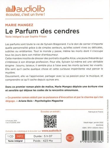 Le Parfum des cendres  avec 1 CD audio MP3