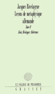 Leçons de métaphysique allemande.