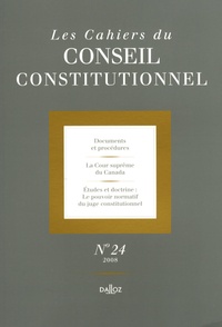 Les Cahiers du Conseil constitutionnel N° 24, 2008.pdf