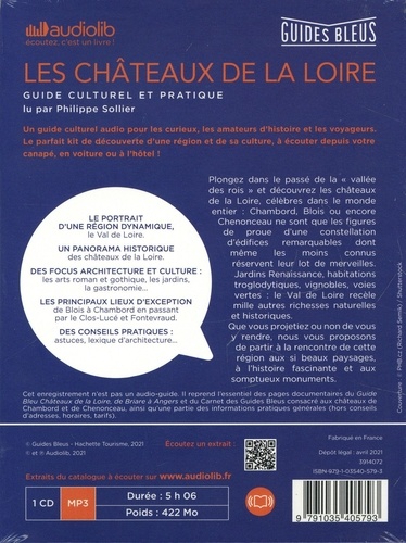 Les châteaux de la Loire. Guide culturel et pratique  avec 1 CD audio MP3