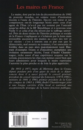 Les maires en France (XIXe-XXe siècle). Histoire et sociologie d'une fonction