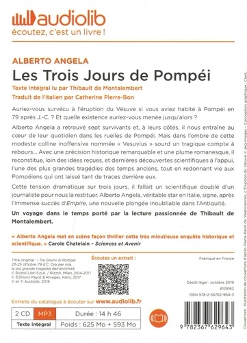 Les trois jours de Pompéi  avec 2 CD audio MP3