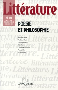  Larousse - Littérature N°120 Décembre 2000 : Poésie et philosophie.