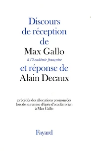 Max Gallo à l'Académie française