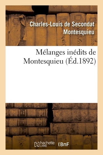Mélanges inédits de Montesquieu