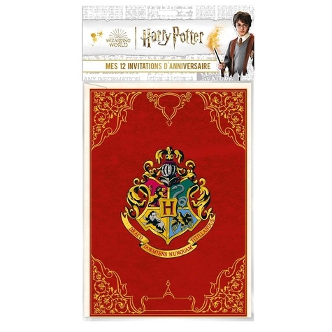 Mes 12 invitations d'anniversaire Harry Potter