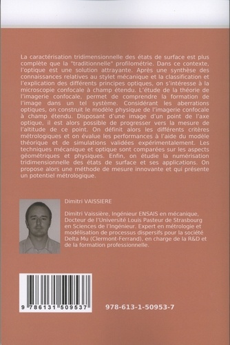 Métrologie tridimensionnelle des états de surface par microscopie confocale à champ étendu