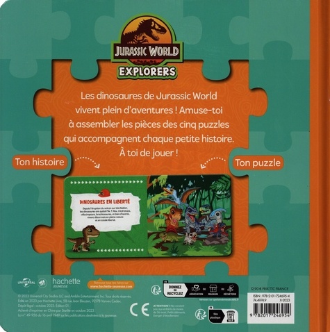 Mon grand livre puzzle Jurassic World Explorers