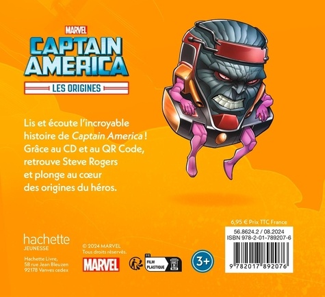 Mon Histoire à écouter : Captain America, les origines. CD + QR code  avec 1 CD audio MP3