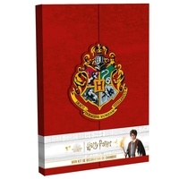  Wizarding World - Mon kit de décoration de chambre Harry Potter - Avec 1 poster géant, 1 sticker géant à assembler, 3 cadres photo, 2 messages de porte et 15 photos.