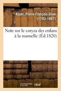 Note sur le coryza des enfans à la mamelle