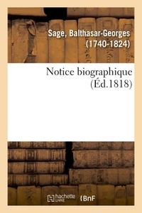 Balthasar-Georges Sage - Notice biographique.