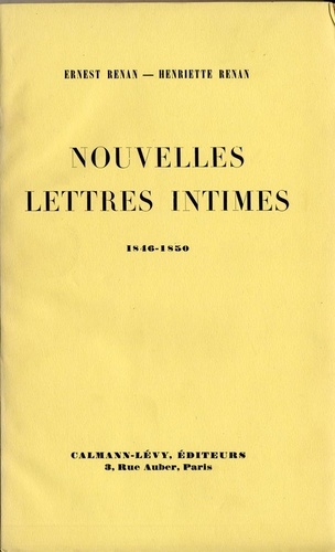 Nouvelles lettres intimes 1846