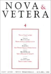 Nova & Vetera N°4 OCTOBRE-DECEMBRE 1999