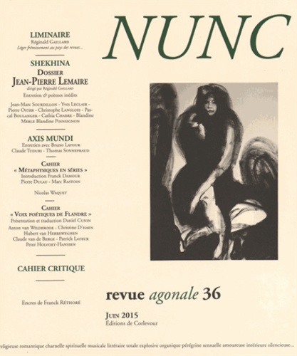 Réginald Gaillard - Nunc N° 36, Juin 2015 : Jean-Pierre Lemaire.