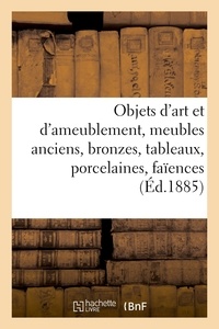 F. Jacob - Objets d'art et d'ameublement, meubles anciens, bronzes, tableaux, porcelaines, faïences - objets de vitrine.